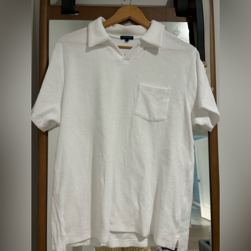 Patrick Assaraf size medium terry cotton polo medium